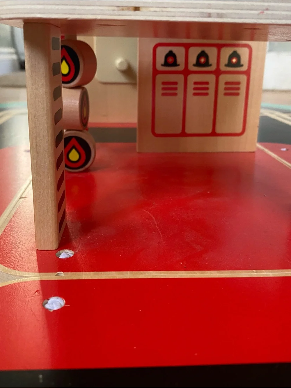 Vintage FAO Schwarz Wooden Fire Department Toy Truck